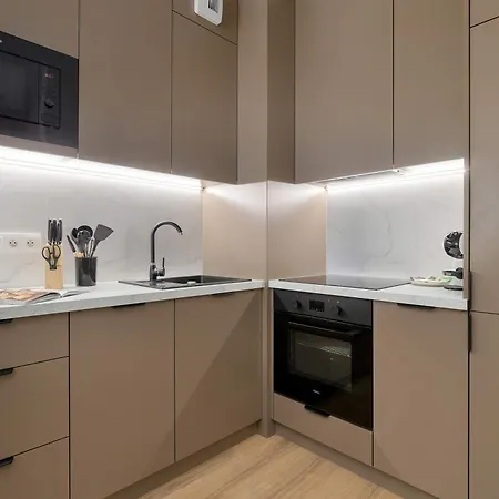 דירה Beige And Blue In With Garden And Parking By Renters גדנסק